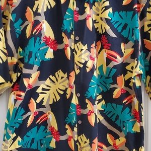 VTG Outbacks Hawaiian Multicolor Tropical Print Shirt by Robert Sz Bruce XL